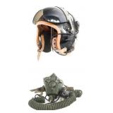 COLD WAR USAF P-4A FLIGHT HELMET & OXYGEN MASK