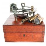 WWII BRITISH MARINE NAVIGATIONAL SEXTANT WITH CASE