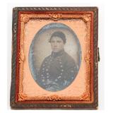 CIVIL WAR SOLDIER DAGUERREOTYPE PHOTOGRAPH