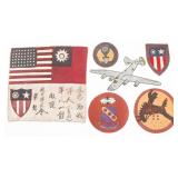 WWII USAAF 436th BOMB SQ THEATER MADE PATCHES
