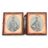 CIVIL WAR CSA SOLDIERS AMBROTYPE PHOTOGRAPHS