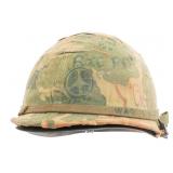 VIETNAM WAR US M1 HELMET WITH LINER