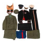WWII - COLD WAR USMC TUNICS, TROUSERS & VISOR CAPS