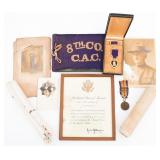 WWI AEF NAMED 8th CO. C.A.C. PURPLE HEART GROUPING