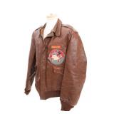 WWII USAAF 328th BS NAMED TYPE A-2 FLIGHT JACKET