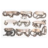 WWII US ARMY STERLING SILVER PERSONAL ID BRACELETS