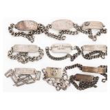 WWII US ARMY STERLING SILVER PERSONAL ID BRACELETS