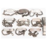 WWII US ARMY OFFICER PERSONAL ID BRACELETS