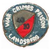 POST WWII US WAR CRIMES PRISON THEATER MADE PATCH