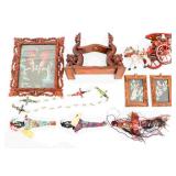WORLD FEATHER ART, DOLLS & DISPLAY TOURIST PIECES