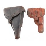 WWII GERMAN M37 & P08 PISTOL HOLSTERS