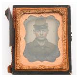 CIVIL WAR CSA SOLDIER AMBROTYPE PHOTOGRAPH