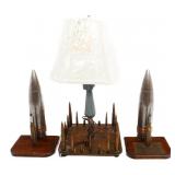 COLD WAR US ORDNANCE PRESENTATION PLAQUE & LAMP