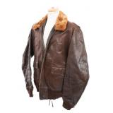 WWII US NAVY AN-J-3A LEATHER FLIGHT JACKET