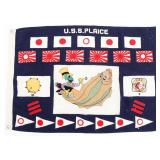 POST WWII US NAVY USS PLAICE SUBMARINE BATTLE FLAG