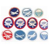 WWII US ARMY AIRBORNE & PARATROOPER CAP PATCHES