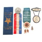 CIVIL WAR UNION VETERAN REUNION RIBBONS & BUTTON