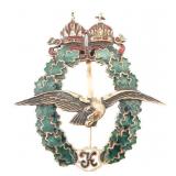 WWI AUSTRO-HUNGARIAN FIELD PILOT BADGE