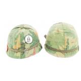 VIETNAM WAR US ARMY M1 COMBAT HELMETS