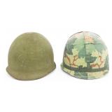 VIETNAM WAR US ARMED FORCES M1 HELMETS WITH LINERS