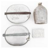 WWI - WWII US ARMED FORCES MESS KITS & CIG. CASE