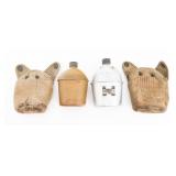 WWII US ARMY PLASTIC & ALUMINUM CANTEENS