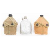 WWII USMC CANTEENS WITH COVERS