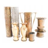 WWI - WWII US & BRITISH ARTILLERY SHELL TRENCH ART