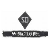 WWII GERMAN SS MEDICAL DETACHMENT & SD INSIGNIA
