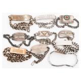 WWII US ARMED FORCES PERSONAL ID BRACELETS