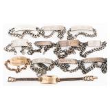 WWII US ARMED FORCES PERSONAL ID BRACELETS