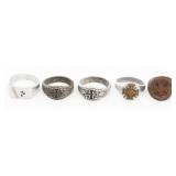 WWI IMPERIAL GERMAN IRON CROSS SIGNET RINGS