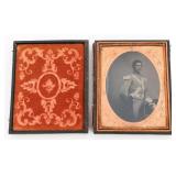 19th C. STATE MILITIA SOLDIER TINTYPE PHOTOGRAPH