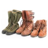 WWII USMC & ARMY JUNGLE & DOUBLE BUCKLE BOOTS