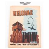 WWII USAAF NAMED POW STALAG LUFT 1 BOOK & WINGS