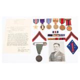 WWII USMC 1st MARINE DIV. GEORGE MEDAL NAMED GROUP