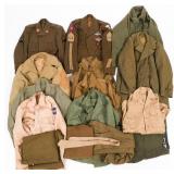 WWII US ARMY & AAF HBT, MACKINAW COAT & UNIFORMS