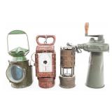 WWII - COLD WAR US & GERMAN KLAXON & LANTERNS