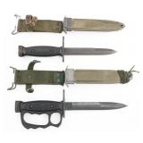 VIETNAM WAR US ARMY M7 BAYONETS WITH SCABBARDS