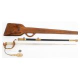 US NAVY M1852 NAMED OFFICER DRESS SWORD