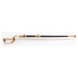 WWII US NAVY M1852 DEDICATION OFFICER DRESS SWORD