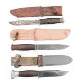 WWII USN MkI & FIGHTING KNIVES by CASE & GENEVA