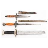 WWII GERMAN RED CROSS, DLV & LUFTWAFFE DAGGERS