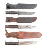 COLD WAR US & USMC MkII FIGHTING KNIVES