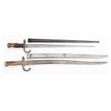 FRENCH M1866 & M1874 BAYONETS WITH SCABBARDS