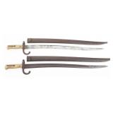 FRENCH M1866 YATAGHAN BAYONETS WITH SCABBARDS