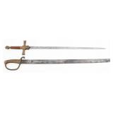 19th C. US MILITIA NCO SWORD & COLLINS MACHETE