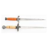 WWII GERMAN HEER M35 & LUFTWAFFE 2ND MODEL DAGGERS