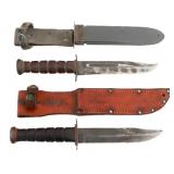 WWII US NAVY MkII & RH-37 UTILITY KNIVES