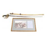 CRIMEAN WAR BRITISH OFFICER NAMED SWORD & LETTER